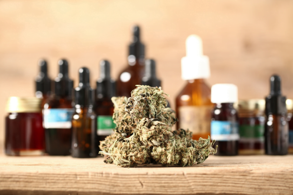 Different CBD products for muscle recovery.